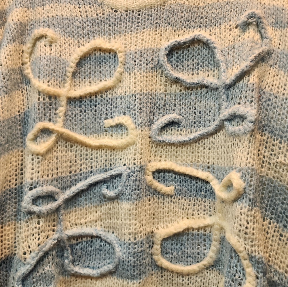 LOEWE Striped Anagram Knit Sweater Size S
